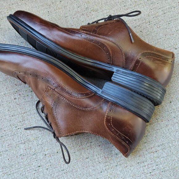 Nunn Bush Men Shoes Sherwood Comfort GEL Oxfords Dress Brown Shoe 9M - Picture 9 of 13